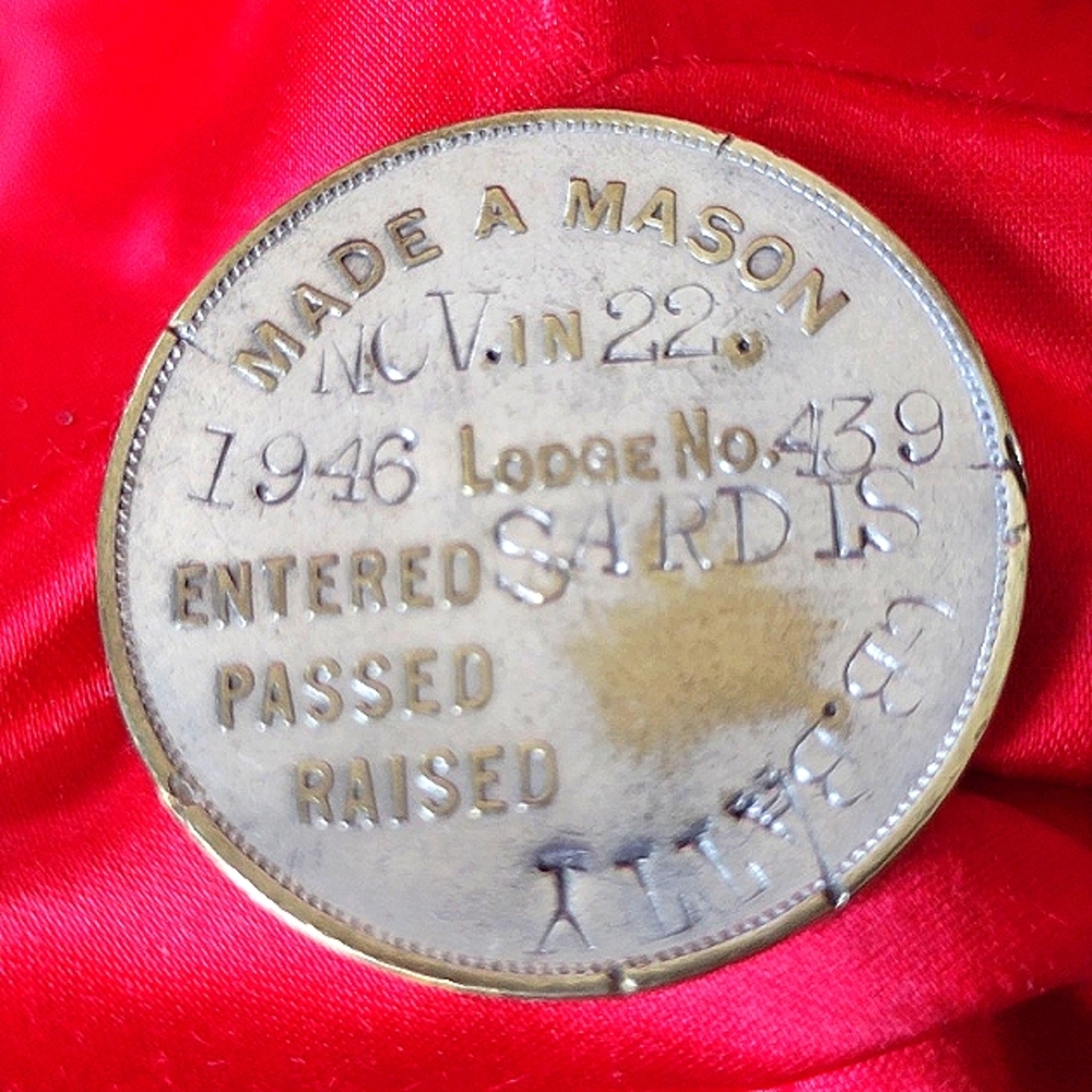 1946 Collectable, "Made A Mason Token" Entered... Gem